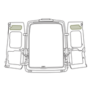 Ford Transit Upper Rear Door Storage Panels (Pair)