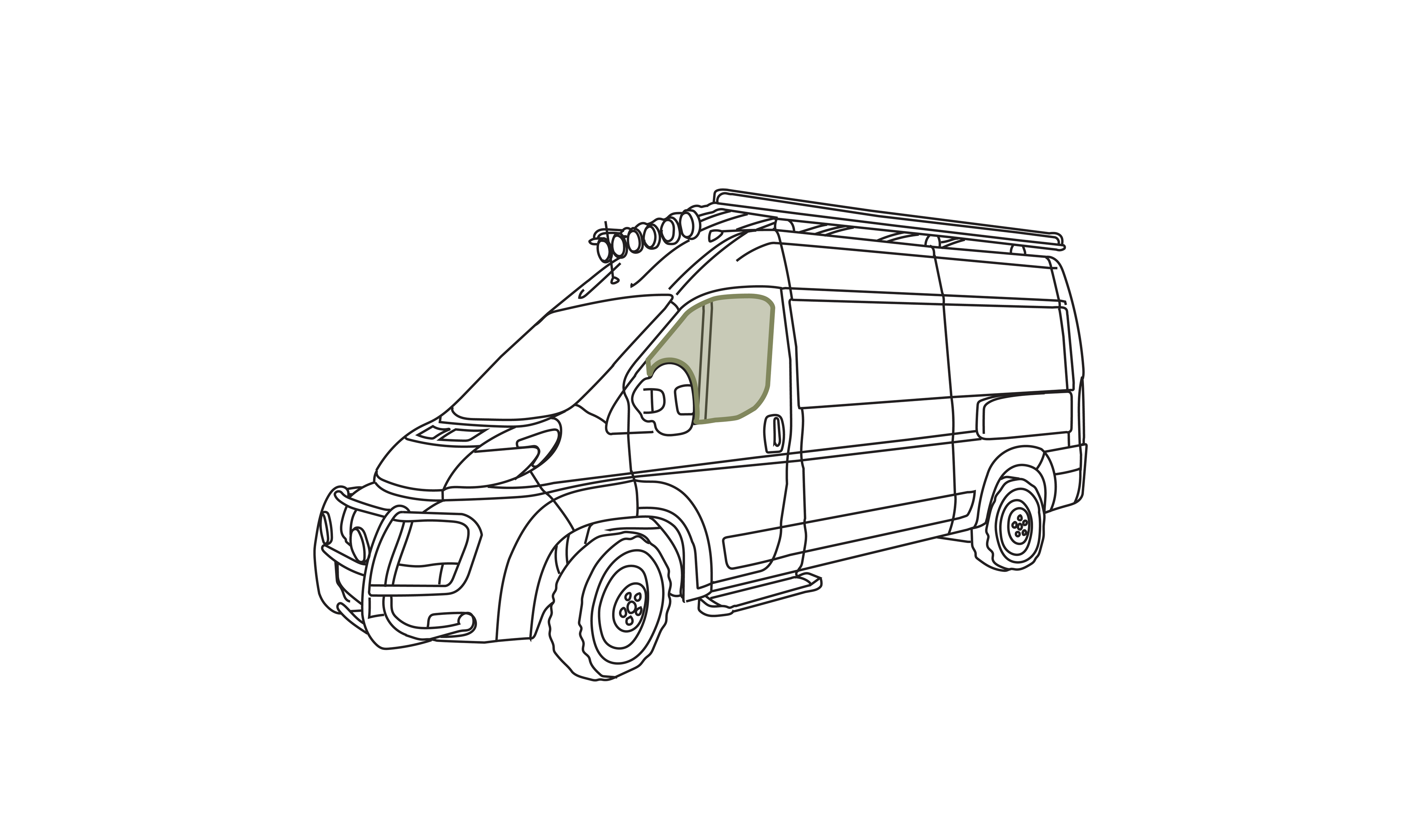 Ram Promaster Stealth Front Door Window Covers (Pair)