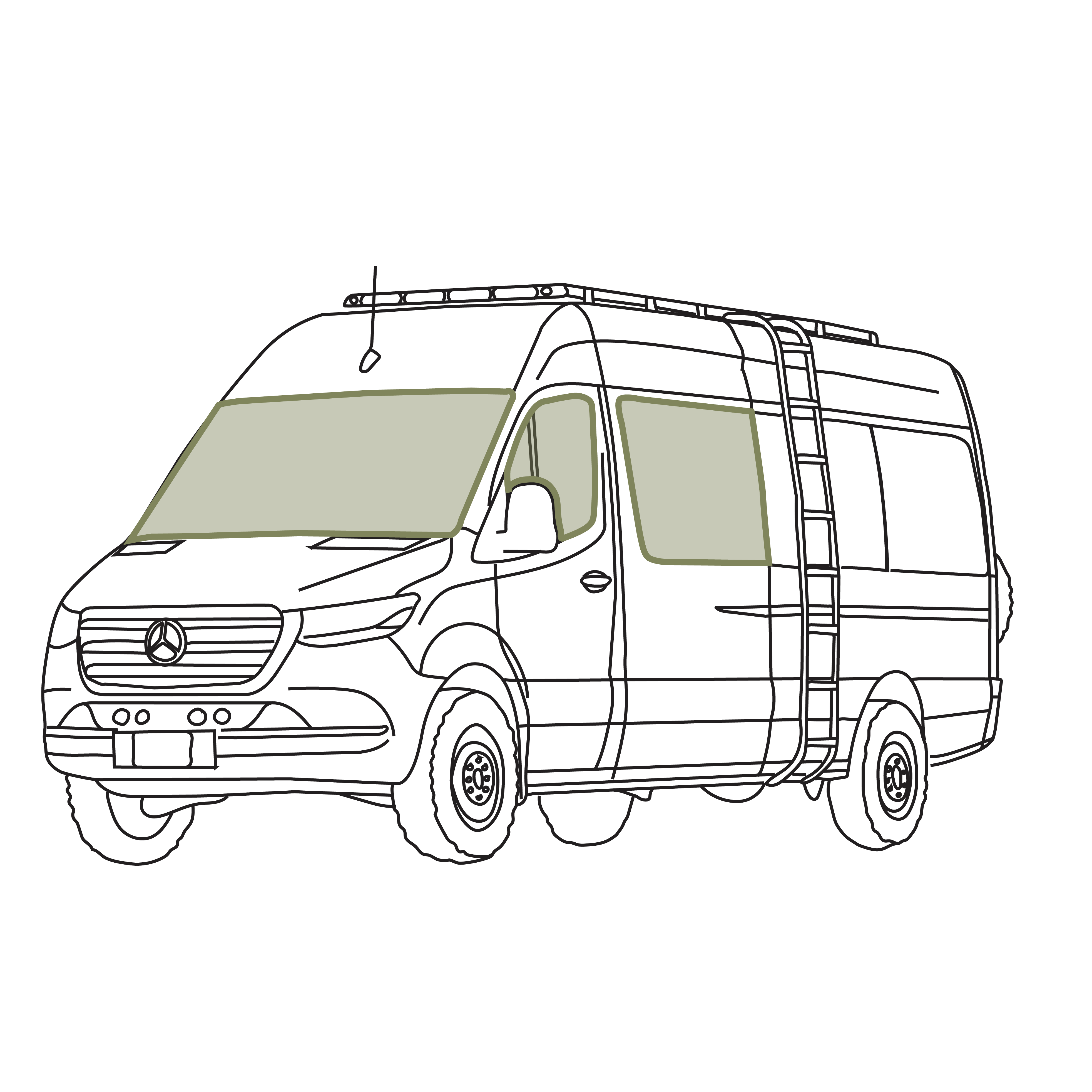 Mercedes Sprinter Stealth Crew Window Bundle