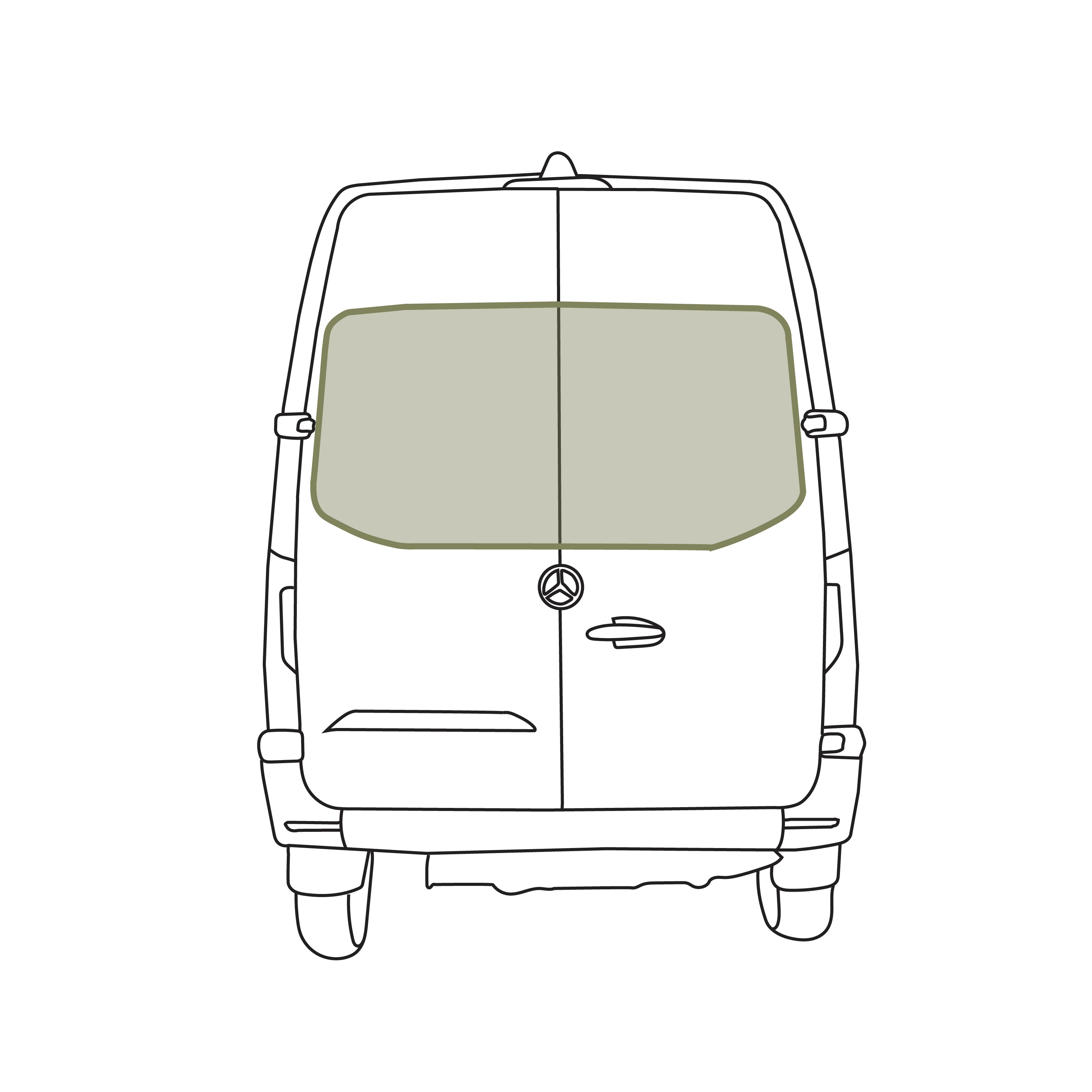 Mercedes Sprinter Stealth Rear Door Window Covers (Pair)