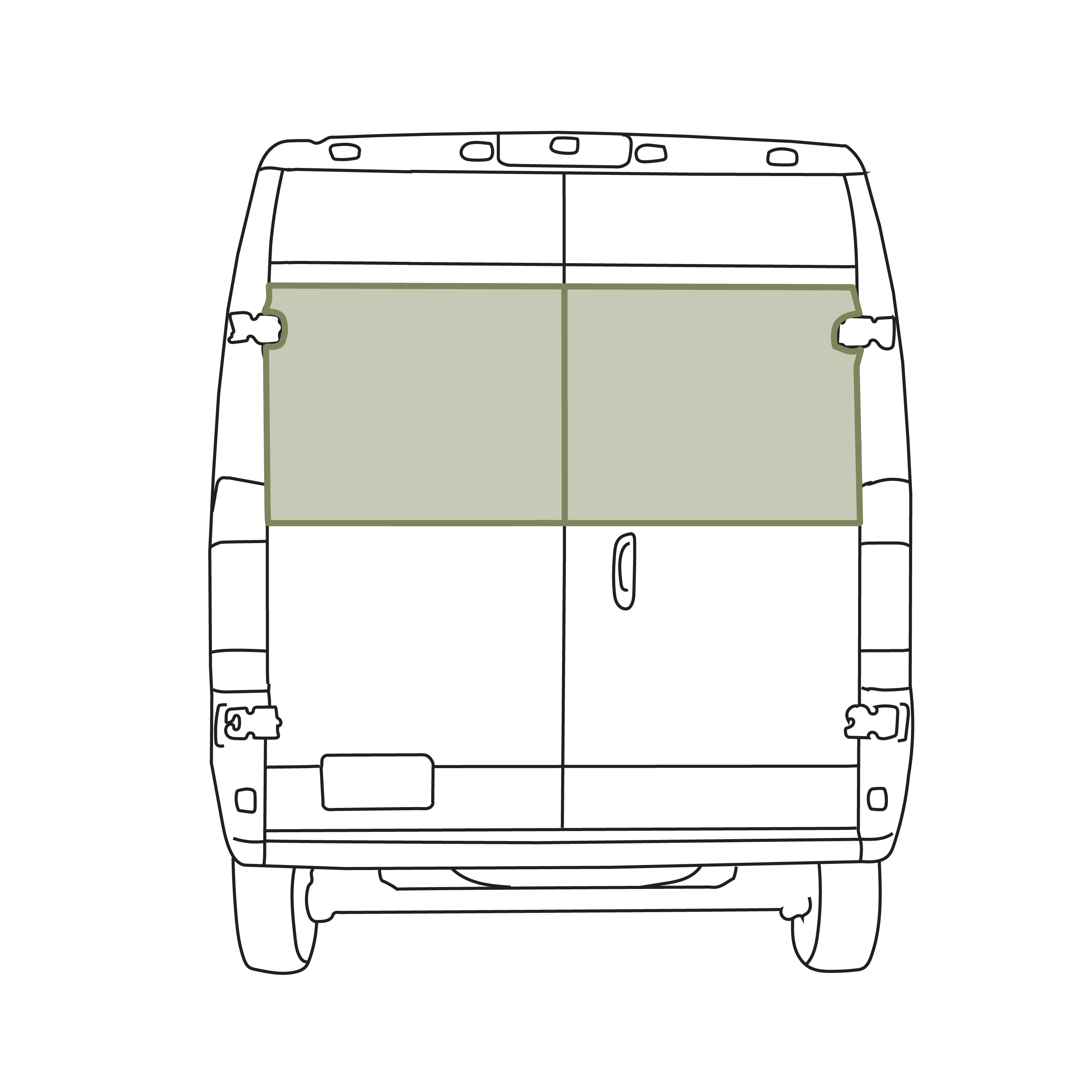 Ram Promaster Stealth Rear Door Window Covers (Pair)