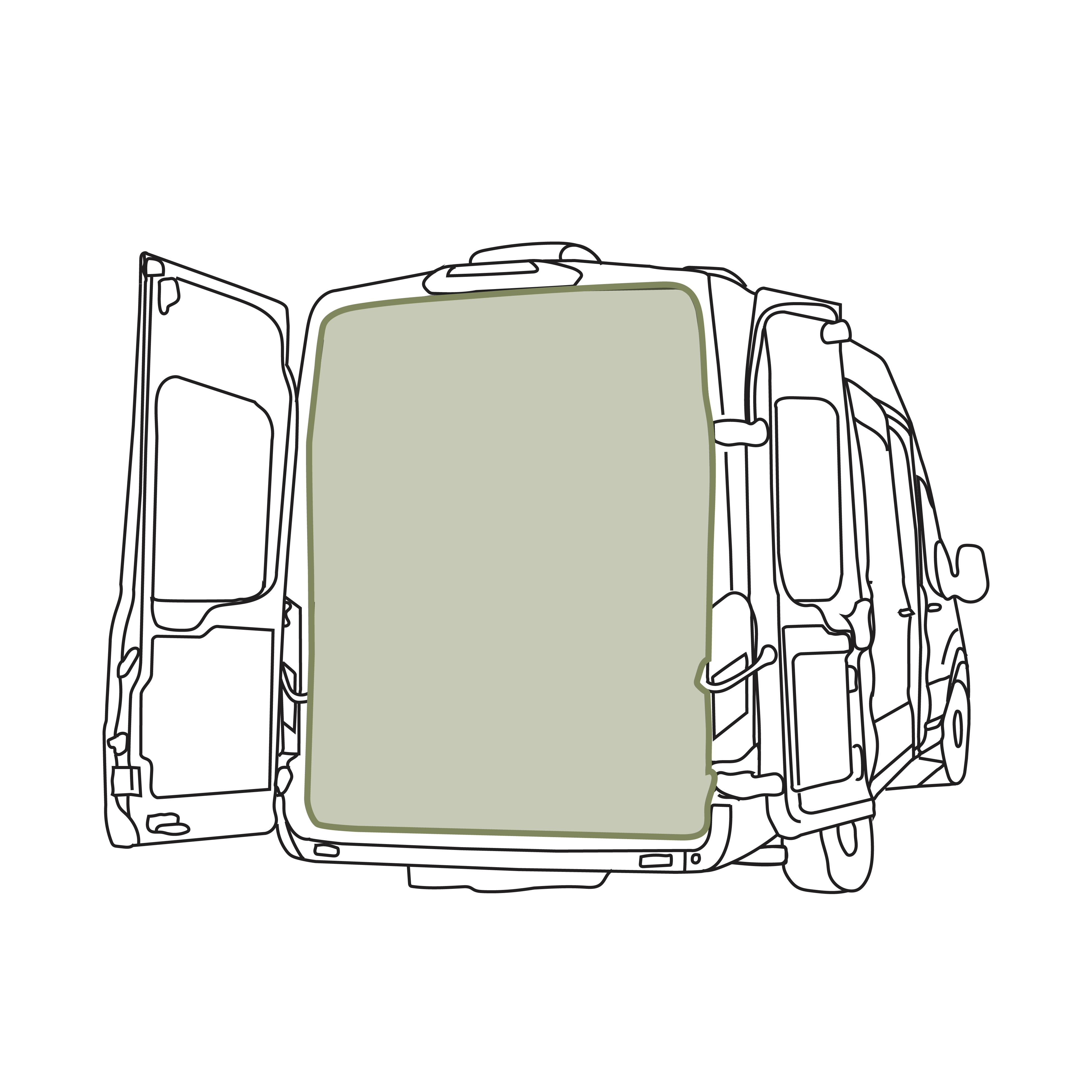 Ford Transit Bug Screen - Rear Door