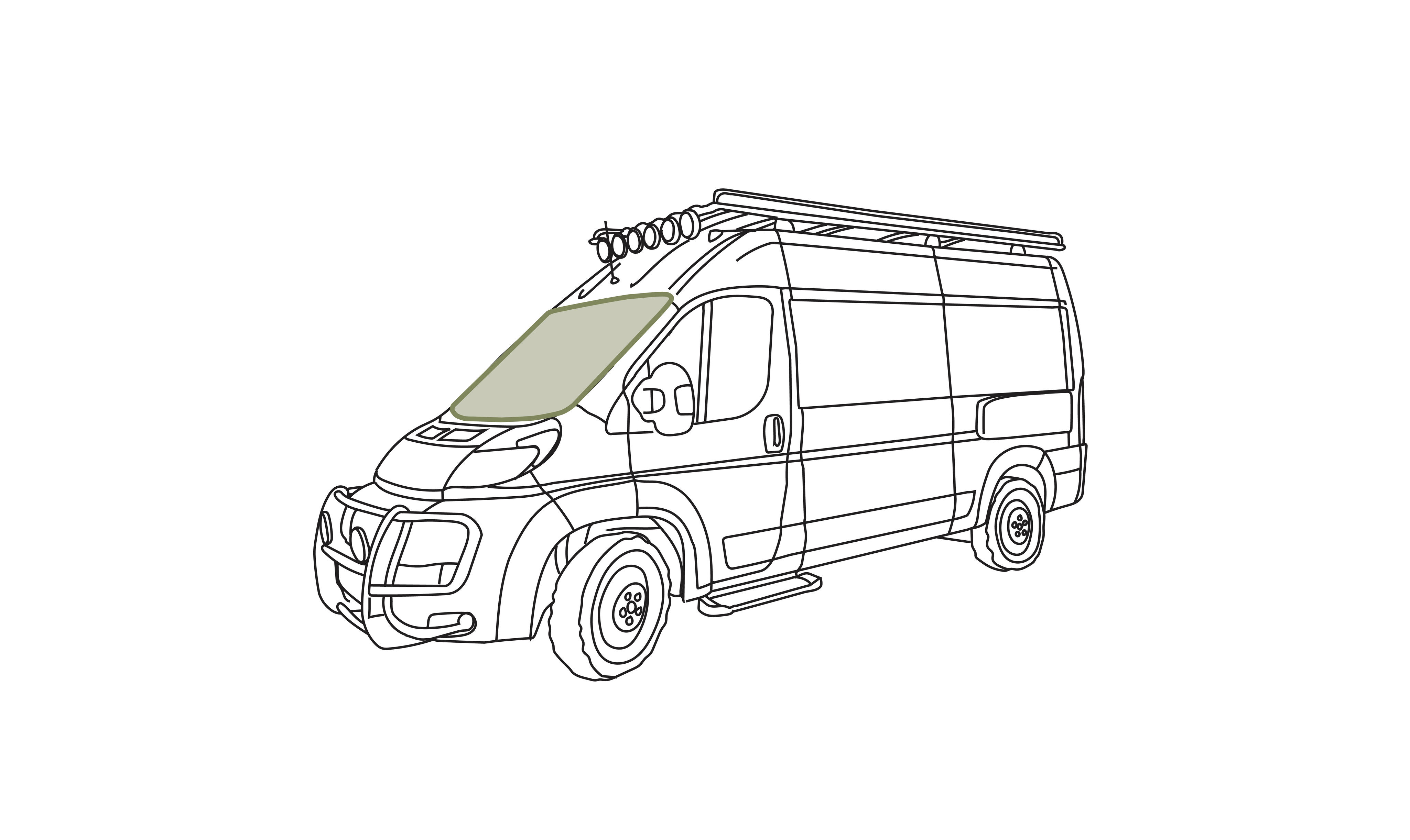 Ram Promaster Stealth Front Windshield Cover