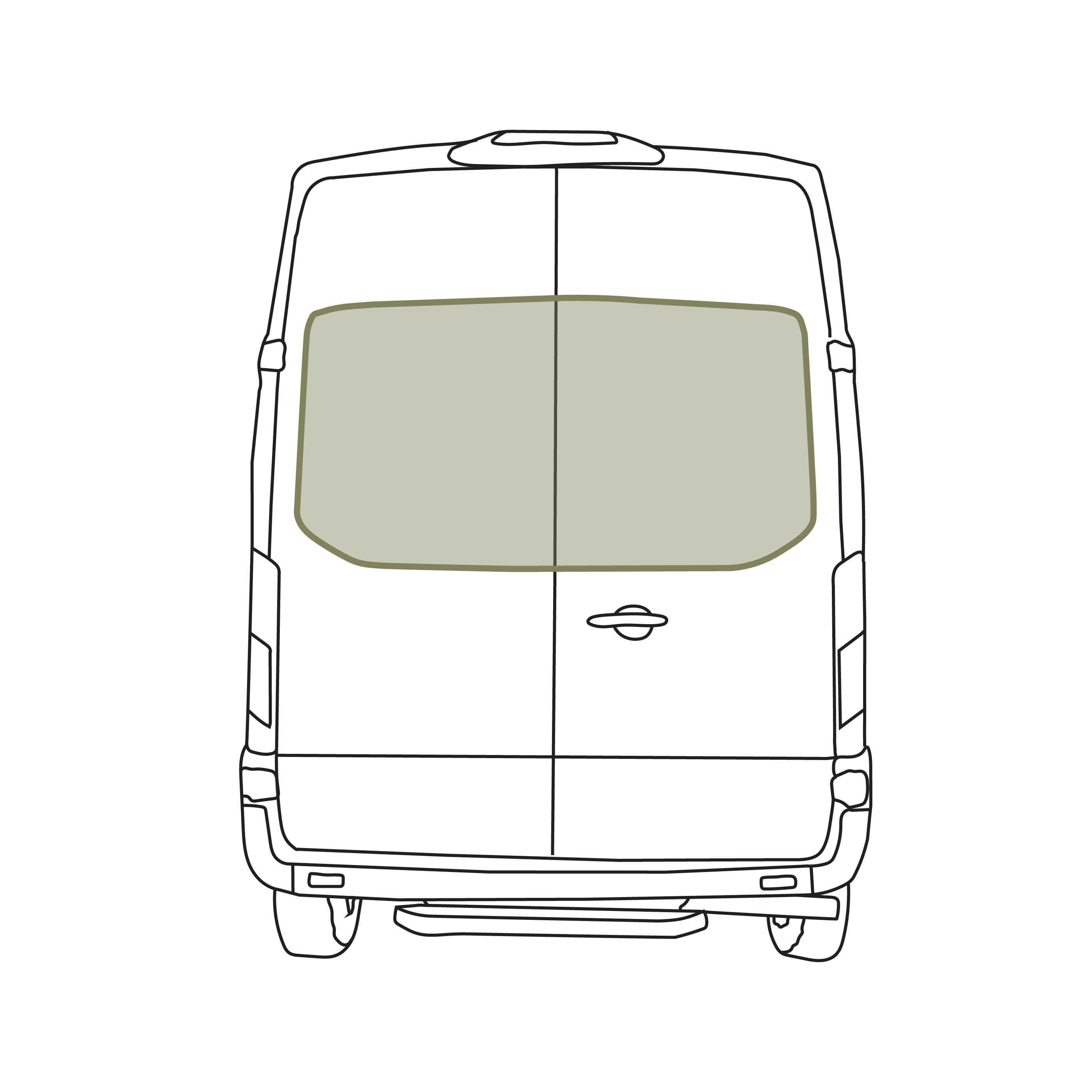 Ford Transit Stealth Rear Door Window Covers (Pair)