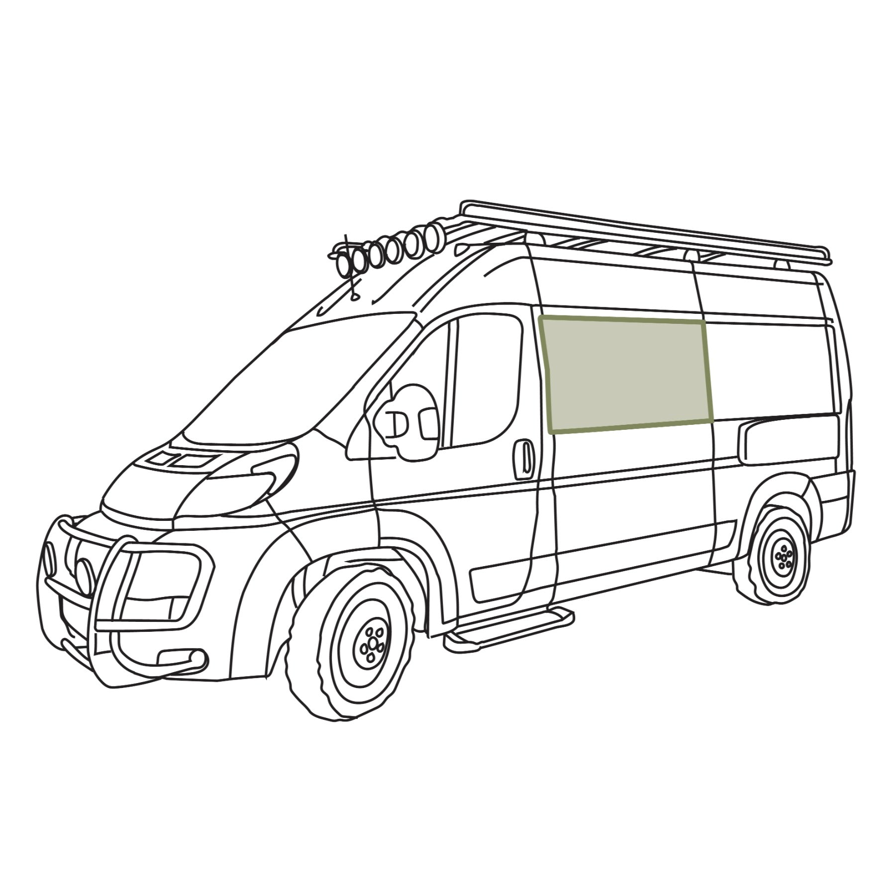 Ram Promaster Stealth Crew Window Cover