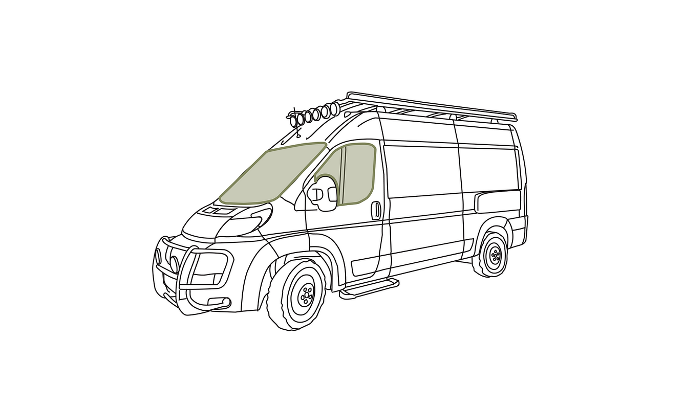 Ram Promaster Reflective Front Cab Bundle