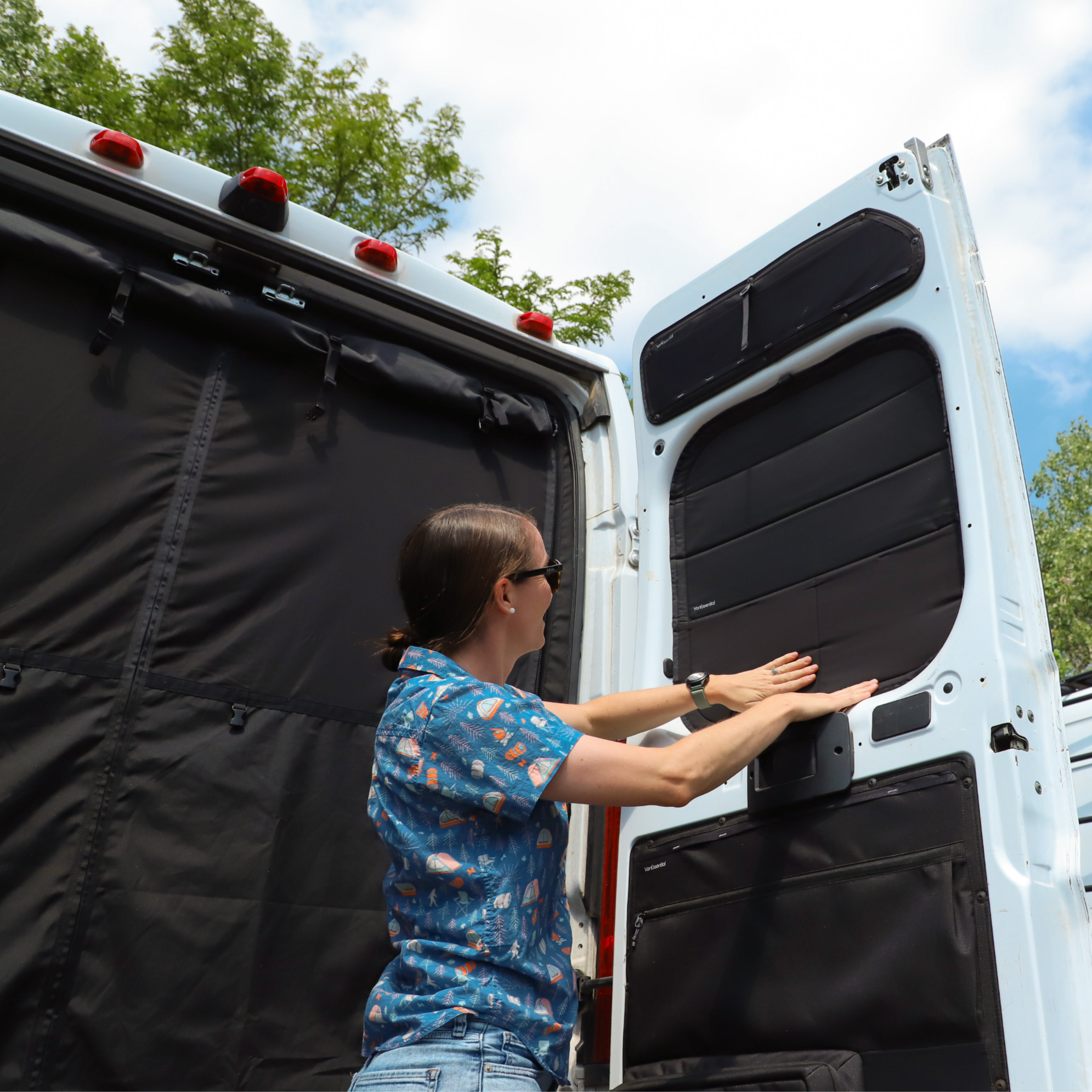 Ram Promaster Stealth Rear Door Window Covers (Pair)