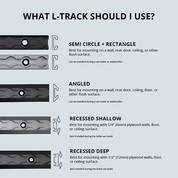 Raw Recessed Shallow Venture L-Track (2 Pack)