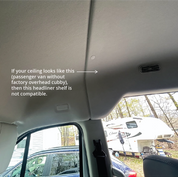 Ford Transit Headliner Shelf & Curtain Rod