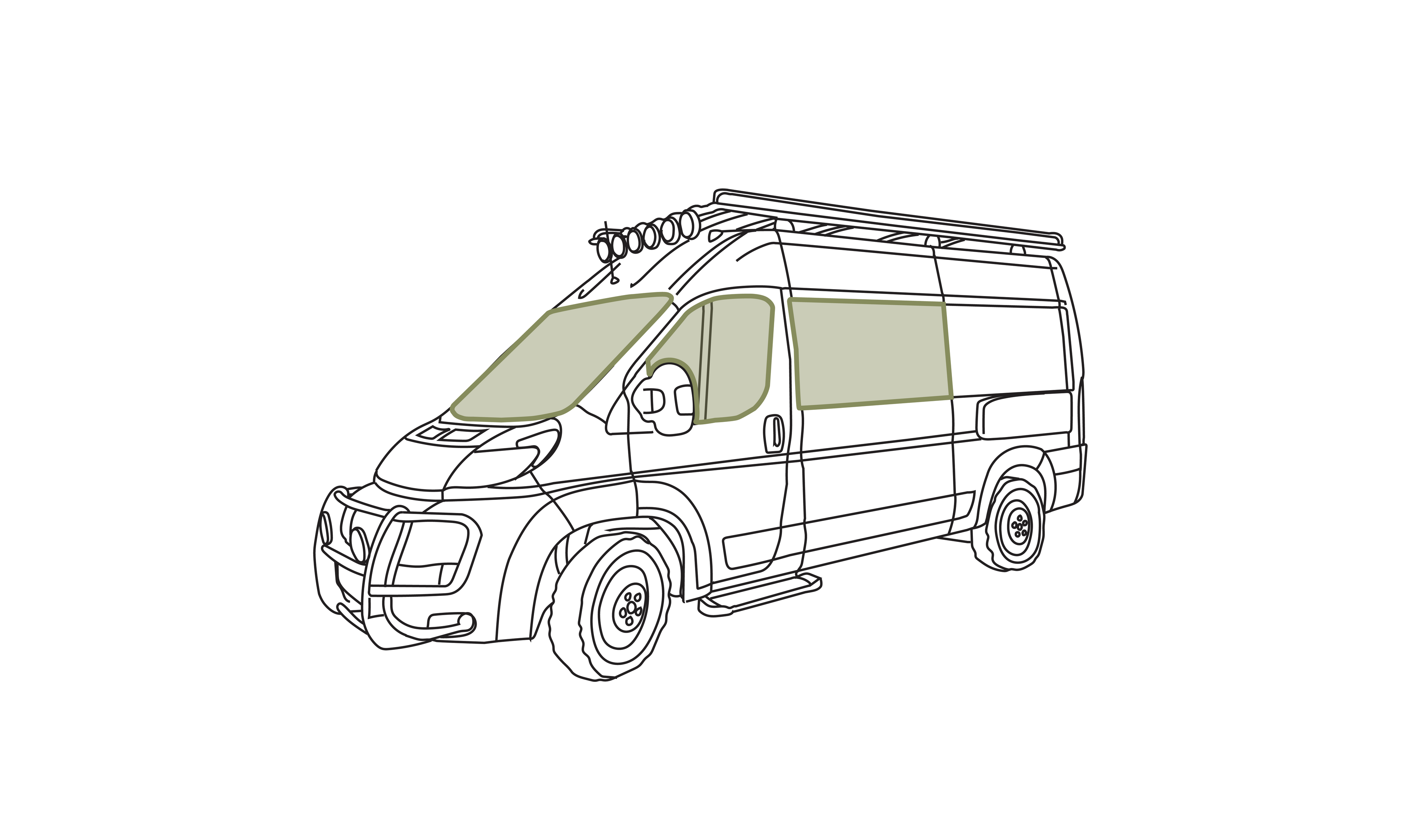 Ram Promaster Stealth Crew Window Bundle